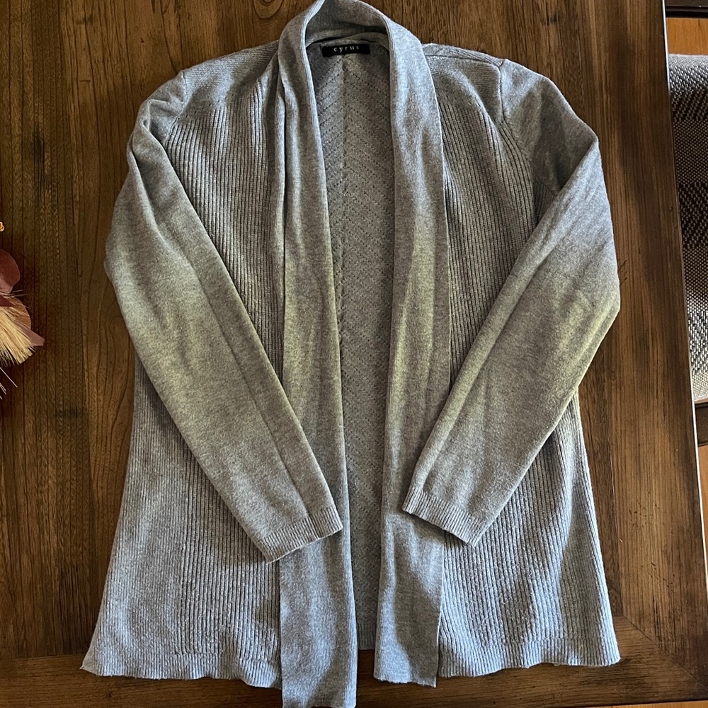 Cyrus Light Gray Knit Cardigan